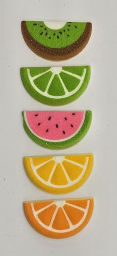 Fruit Slice Shapes - Lemon, Lime, Orange, Watermelon and Kiwi