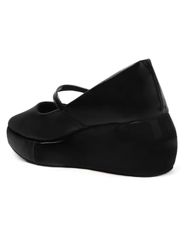 Image of SilverArrow womens Modish Fashion Sandals|Platform Mary Jane Style Heel Sandals With Thin Strap Buckle Closure Support|Casual Wear