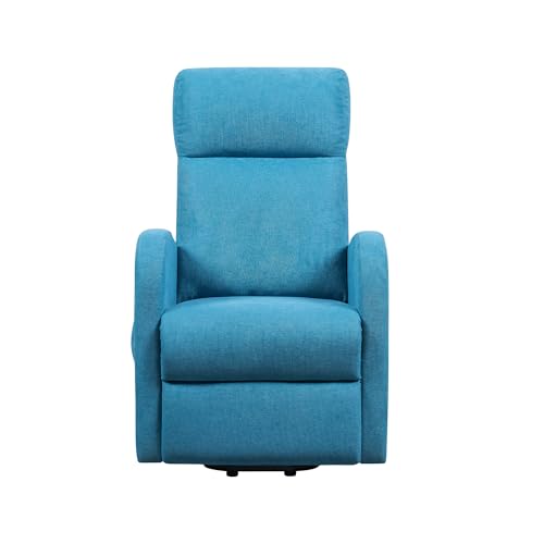 Poltrone Italia Poltrona Alzapersona Relax Reclinazione Elettrica Poltrona Per Anziani Soggiorno Elevabile Detraibile 19% Tessuto Turchese - 5