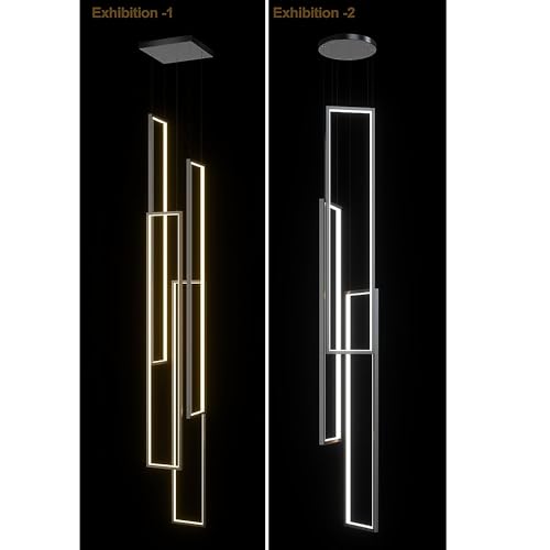 Suspension Géométrique Moderne LED pour Sublimer les Escaliers et Illuminer une Salle À Manger - 4