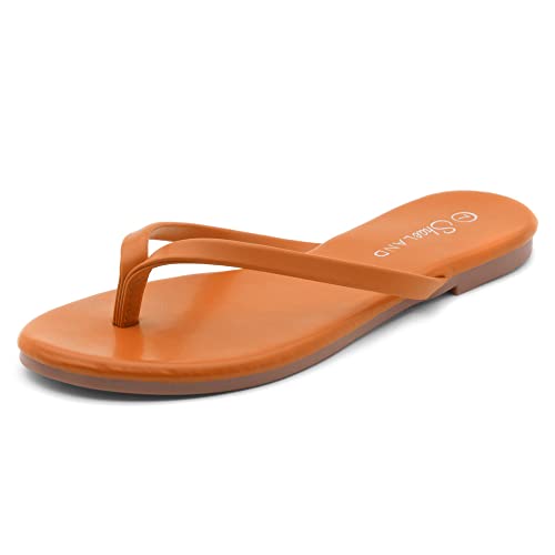 Image of Shoe Land Thong Flip Flops for Women, Memory Foam Flat Sandals, Lightweight Summer Slides, Non Slip Comfort Sandals for Beach, Travel and Everyday Wear