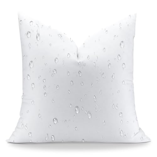 Artscope 16x16 Outdoor Pillow Inserts Synthetic Down Waterproof Throw Pillow Inserts Soft Decorative Outdoor Pillows for Couch Sofa Bed Patio Furniture