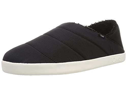 TOMS Mens Ezra Slipper, Black Matte Ripstop, 10.5 US