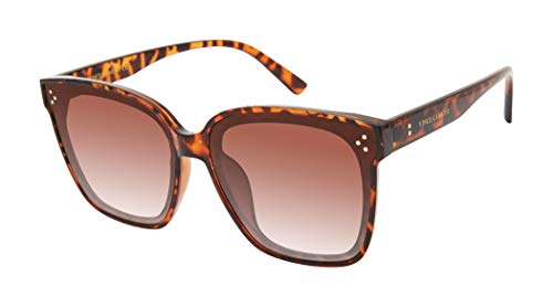 Vince Camuto VC965 Chic Studded 100% UV Protective Women's Cat Eye Sunglasses. Luxe Gifts for Her, 63 mm, Tortoise