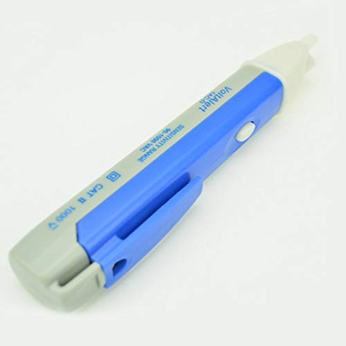 Preisvergleich Produktbild Berührungsloser Spannungsprüfer Stift 12V-1000V AC Hochempfindliche Linienprüfer LED-Taschenlampe - Blau