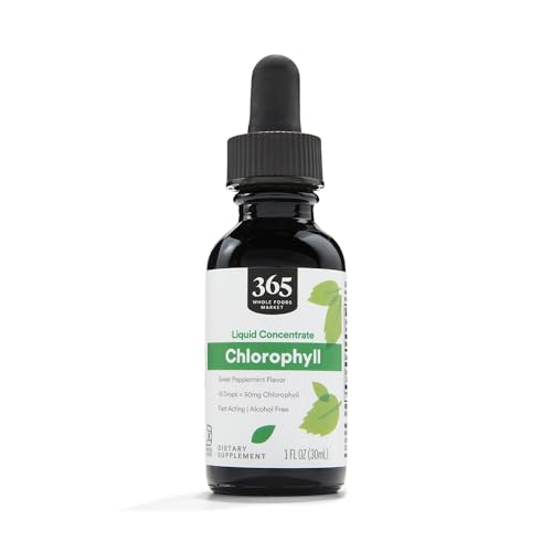 365 by Whole Foods Market, Liquid Concentrate Chlorophyll, Peppermint Flavor, 1 Fl Oz