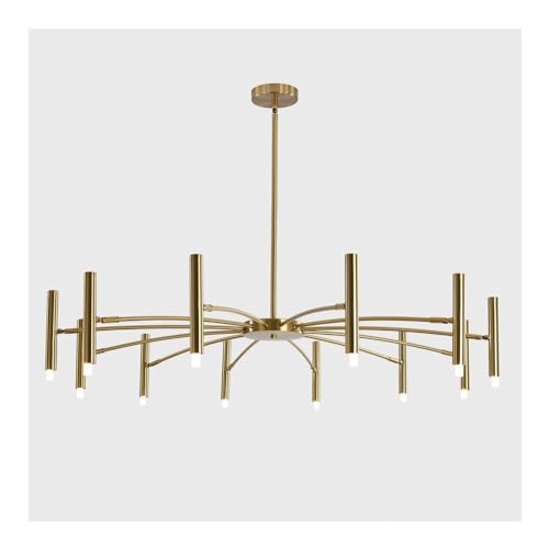 Lampe Suspendue LED Noire Spoutnik Grand Plafonnier Moderne 24 Lumières