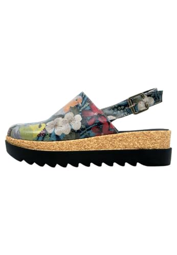 DOGO Damen Akita Sandale mit Absatz, Mehrfarbig, 39 EU