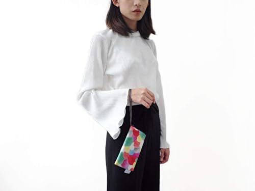 Image of Taianda Women Phone Wristlet Wallet Pouch, Dual Slots (Puffer Ball)