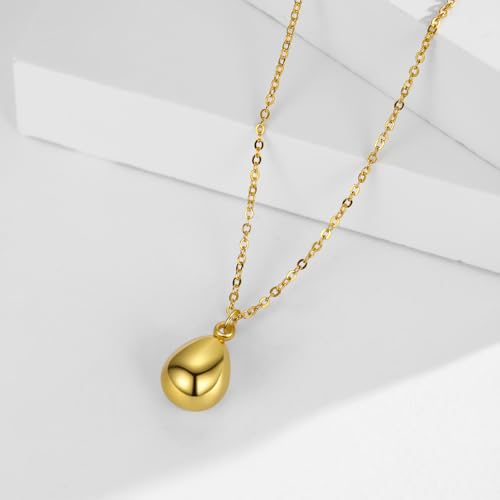 Dainty Teardrop Pendant Necklace for Women 14k Gold Plated Tear Pendant Necklaces 925 Sterling Silver Pear Pendant Necklace Jewelry for Women4