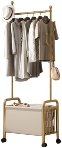 Heavy-Duty Portable Clothes Rail with Wheels – Free-Standing Hanging Rack for Bedroom & Coat Storage – Adjustable Clothes Rails for Easy Organization