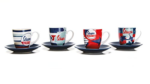 Set 4 tazzine caffe' servizio vespa
