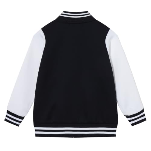 Image of LittleSpring Boys Girls Varsity Baseball Jacket Zip Up Bomber Jacket Thin 2-10Years