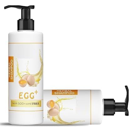 DT Egg Shampoo For Hair Growth | Egg & Banana Shampoo For Hair Loss | Anti-Dandruff | Anti-Hair Fall | Ideal for Shiny, Healthy Hair | Organic And Natural 550ml(18.6 Oz)