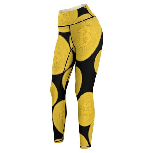 Bitcoin Prints Artwork Women's Yoga Pants High Waisted Leggings Casual Sweatpants Workout Pants - Image 5