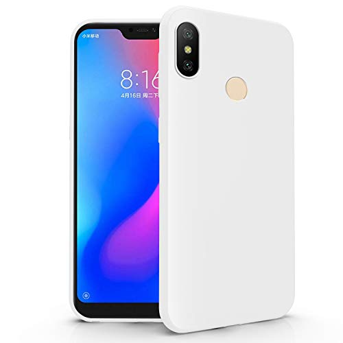 N NEWTOP Cover Compatibile per Xiaomi Mi A2 Lite, Custodia TPU Soft Gel Silicone Ultra Slim Sottile Flessibile Case Posteriore Protettiva (Bianco)