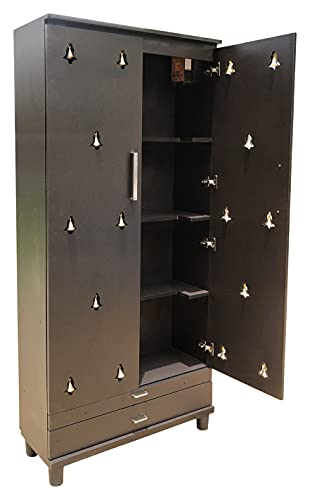 Image of Generic Hudson Mark Home Temple / Home Pooja Mandir - Dark Walnut Color(Engineered Wood)