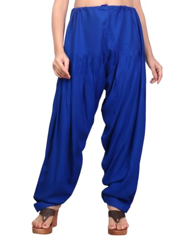 Image of FASHION GALLERY Women's Rayon Relaxed Fit Patiala Salwar with Full Length Drawstring Closure Type and Flexible Waist | Patiala Pant for Woman Free Size Fit Upto XXL