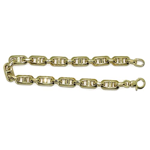 Never say Never 18K Gold Bars Bracelet for Men | Mariners Links Bangle 21.50 cm | 8g Yellow Gold | Italian Fine Jewelry | Gift for Him3