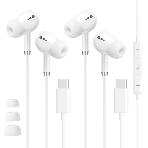 USB C Headphones for iPhone 17 16 15, Wired Earbuds with Mic...