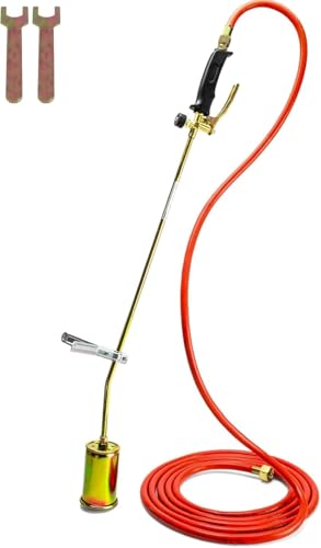 Brûleur à gaz 58 KW, Support, Tuyau de 5 m, Adaptateur, brûleur de Toit, désherbage, Allume-feu, chemins de Bitume, brûleur pour Mauvaises Herbes SN0283