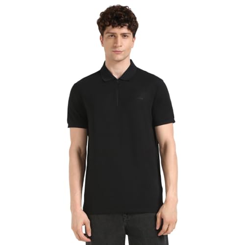 Image of Calvin Klein Men's Tech Zip Polo Black