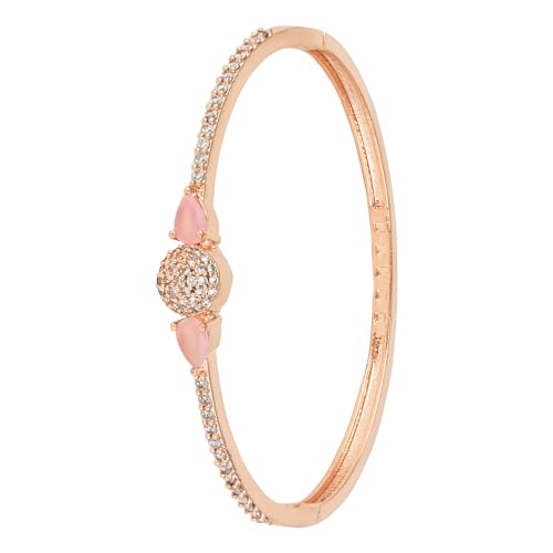 Image of I Jewels Stylish Cubic Zirconia American Diamond Adjustable Bracelet For Women