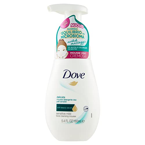 Dove Mousse nettoyante visage douce pour peaux sensibles 160 ml