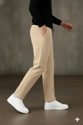 Image of INKKR Men's Comfortable Corduroy Pants | Relaxed Fit Stretch Casual Trousers