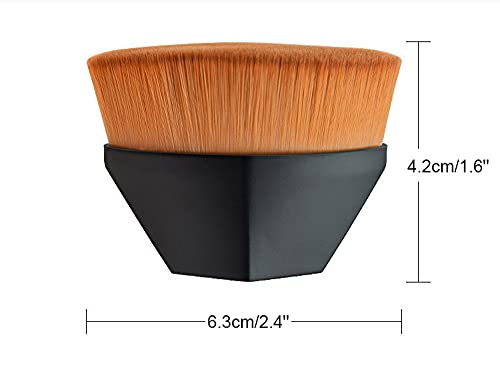 Pincel de maquiagem para base, pincel hexagonal Kabuki para base em pó líquido para misturar líquido