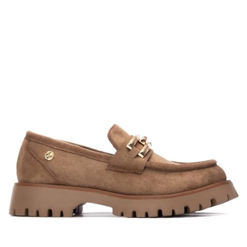 XTI - Mocasines Mujer Beige - Calzado Cómodo y Versátil - Moda Casual - Modelo 14445901 (Talla 39)