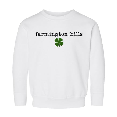 Farmington Hills Shamrock Kids Sweatshirt Toddler 4T White