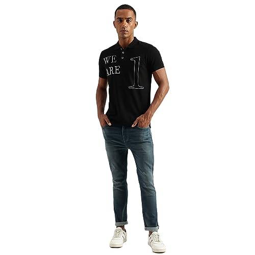 Image of United Colors of Benetton Men's Regular Fit Polo Collar Embroidery Tshirts