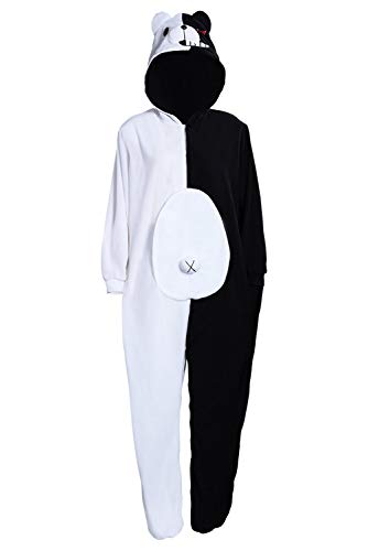 Seaehey Adult Monkuuma Onesie Onesie Costume Anime Bear Pajamas Cosplay Jumpsuit,Black,Medium