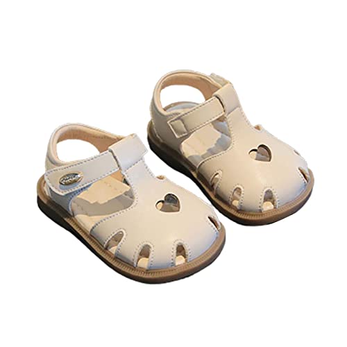 Baby Girl Summer Sandals Rubber Sole Closed-Toe Non-Slip Shoes Breathable Princess Shoes Sandals