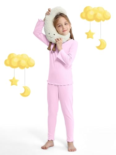 Resinta Toddler Girls Thermal Underwear Set - 3 Pack Long Johns Base Layer Top & Bottom for Winter4