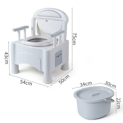 BQKOZFIN 簡易ポータブルトイレ 手すり付き