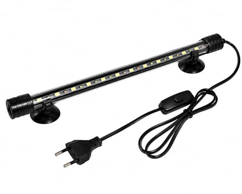 Image of Venus Aqua LED Aquarium Light for Fish Tank, IP68 Waterproof Fully Submersible Aquarium Lamp with 2 Suction Cups, Bright White LED Light, 26 cm