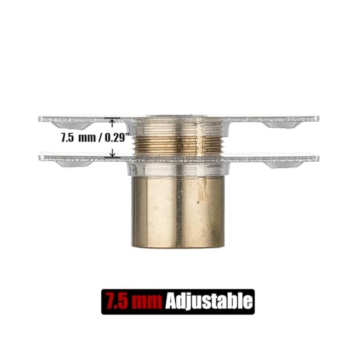 Image of JQK Closet Magnetic Door Ball Catch Hardware, 430 Stainless Steel Catch Adjustable with Strike Plate, Polished Steel Finish 2 Pack, HBC120-BN-P2
