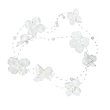 color:como se muestra la foto Novia De La Boda Accesorios Para El Cabello De Flores De Tela Perla Clip De Pelo De La Venda