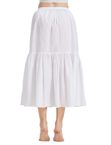 BEAUTELICATE Half Slip Skirt Extender 100% Cotton Vintage Underskirt2