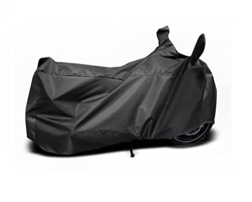 Image of Auto Hub 100% Waterproof Bike Cover Compatible with RE Classic 350 with Carry Bag, Waterproof Coated, Dustproof, UV Protection, Custom Fit Bike Cover, Belt-Buckle (Zed Black)