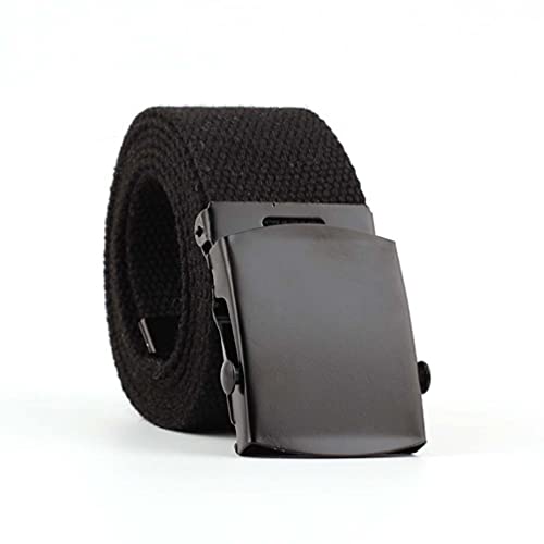 Canvas Belt for Jeans Elastic Braided Woven Stretch Jean Belts Men/Women/Junior with Flip-Top Military Buckle
