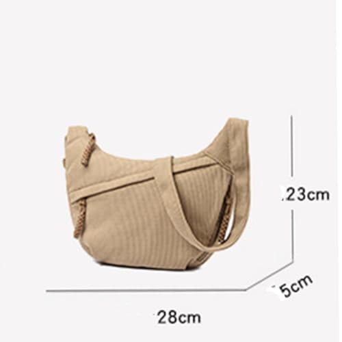 Corduroy Tote Bag Soft Slouchy Corduroy Hobo Bag Soft Shoulder Purse Casual Crossbody Bag with Zipper Pockets for Women 20254