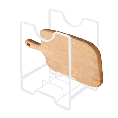 Escurreplatos de cocina, escurridor de platos de metal pequeño, organizador de tabla de cortar, soporte de platos huecos, almacenamiento de encimera de cocina, organizador de platos y platos, estante