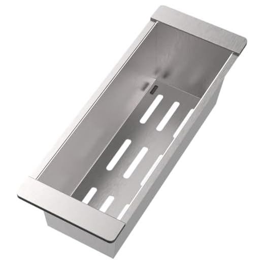 Villeroy & Boch Einhängeschale Küchenzubehör, platzsparende Spülbeckeneinlage aus Edelstahl, Küchen Organizer zum Einhängen in die Küchenspüle, Länge 364 mm, eckig