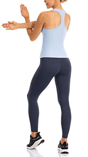 Ukaste Women's Studio Essential Racerback Tank Top Yoga Performance Workout Tops (Sky Blue, 6) #TOP4