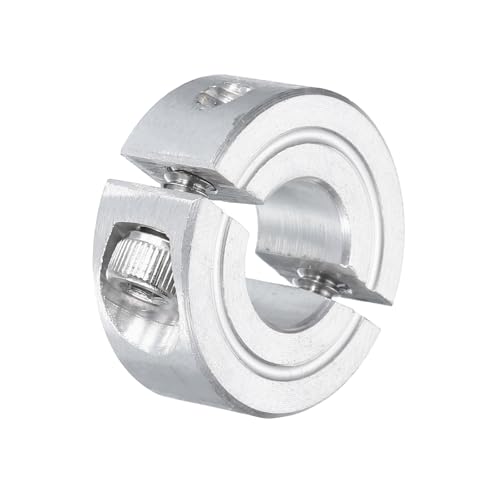 uxcell Double Split Clamp-On Shaft Collar 3/8" Bore, Aluminum Alloy