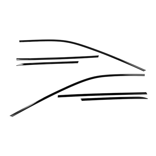 Trim Illusion Gloss Black Car Window Trim Molding Strip Set Tape On