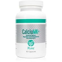 PURE LivePURE CalciuMK+ Calcium Citrate Capsules | 90ct | Supports Bone Health & Joint Comfort | Non-Dairy, Lactose-Free Supplement with Vitamin D3 & K2 for Women